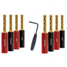 AUDIOQUEST SUREGRIP-100 BFA BANANAS GOLD PLATED 8 ΤΕΜΑΧΙΑ