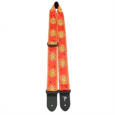 PERRIS Jacquard Design '' Yellow Suns on Red'' Ζώνη Ηλεκτρικής Κιθάρας / Μπάσου PERRIS Jacquard Design '' Yellow Suns on Red'' Ζώνη Ηλεκτρικής Κιθάρας / Μπάσου