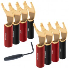 AUDIOQUEST SUREGRIP-100 MULTISIZE SPADES GOLD PLATED 8 ΤΕΜΑΧΙΑ