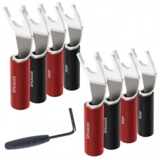 AUDIOQUEST SUREGRIP-100 MULTISIZE SPADES SILVER PLATED 8 ΤΕΜΑΧΙΑ