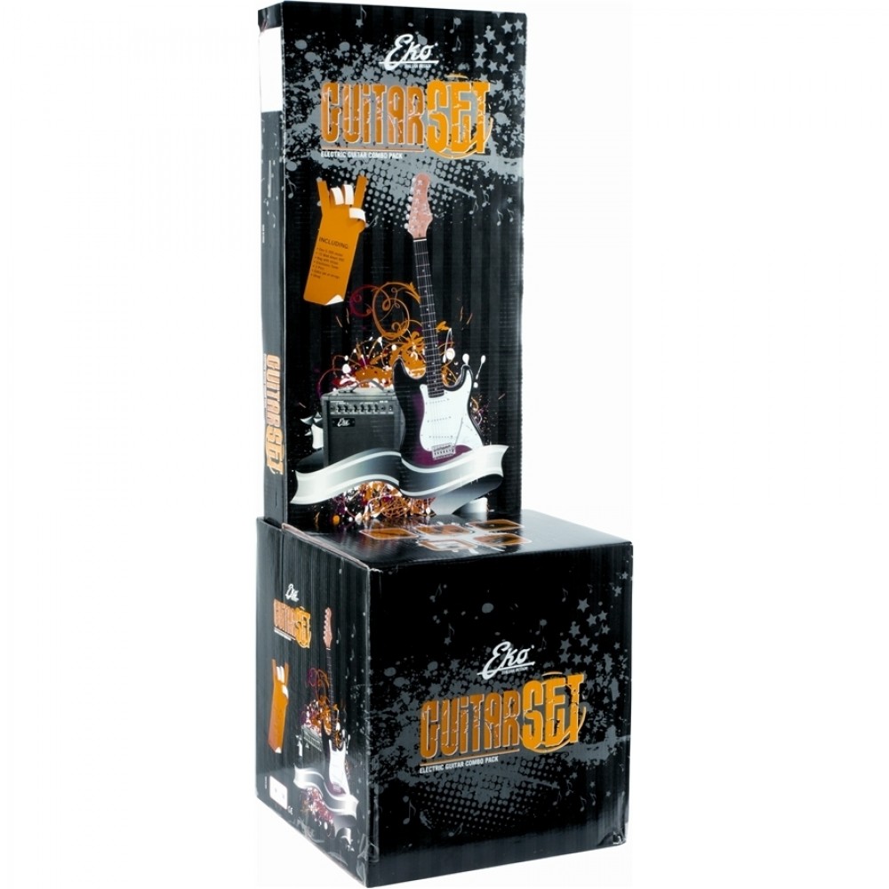 EKO GUITARS EG11 BLACK PACK | Σετ Ηλεκτρικής Κιθάρας Τύπου Stratocaster, Μαύρη