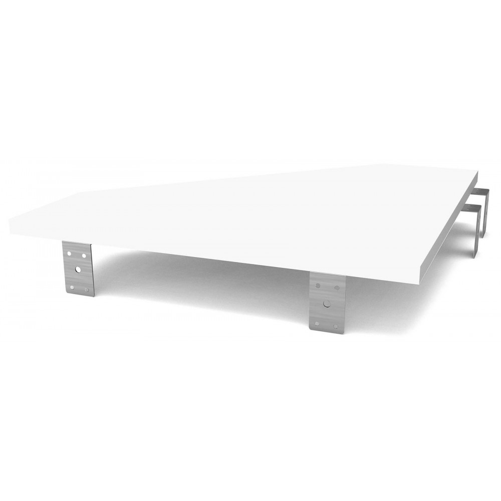 Glorious Modular Side Rack Πρόσθετη Επιφάνεια Σύνδεσης 2 επίπλων - Λευκό