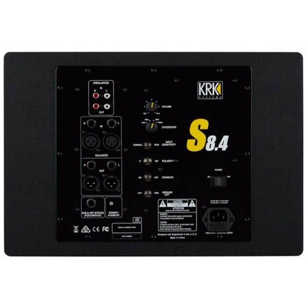 KRK S8.4 Αυτοενισχυόμενο Ηχείο Studio Subwoofer (Τεμάχιο)