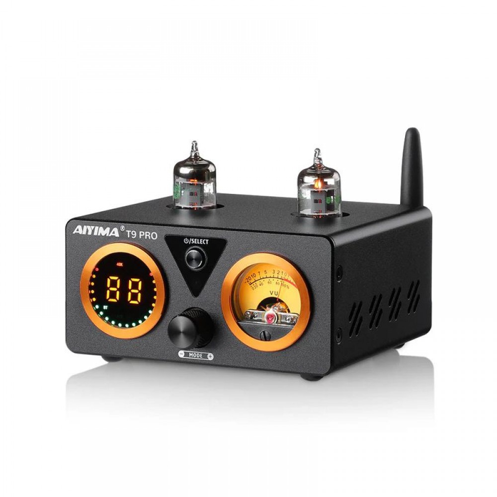 AIYIMA AUDIO T9 PRO Amplifier TPA3250 Tubes 2x JAN5725 ES9018K2M Bluetooth aptX HD 2x60W 4 Ohm