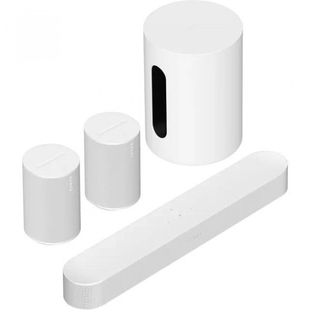Sonos Immersive set with Beam Gen2+Sub Mini+Era100 (White) Sonos Immersive set with Beam Gen2+Sub Mini+Era100 (White)