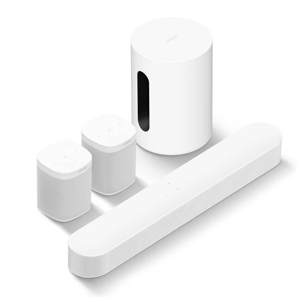 SONOS SET Beam 5.1 (Beam Gen2 + 2xOne SL + SUB Mini) WHITE SONOS SET Beam 5.1 (Beam Gen2 + 2xOne SL + SUB Mini) WHITE
