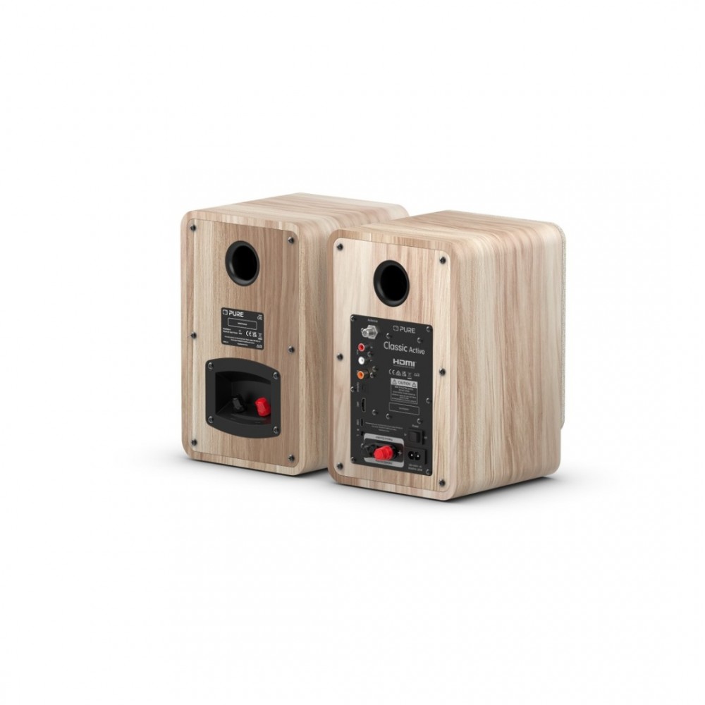 PURE Classic Active Bluetooth Ηχεία με Ραδιόφωνο FM/ DAB+,HDMI/OPTICAL/AUX, Cotton White/Oak