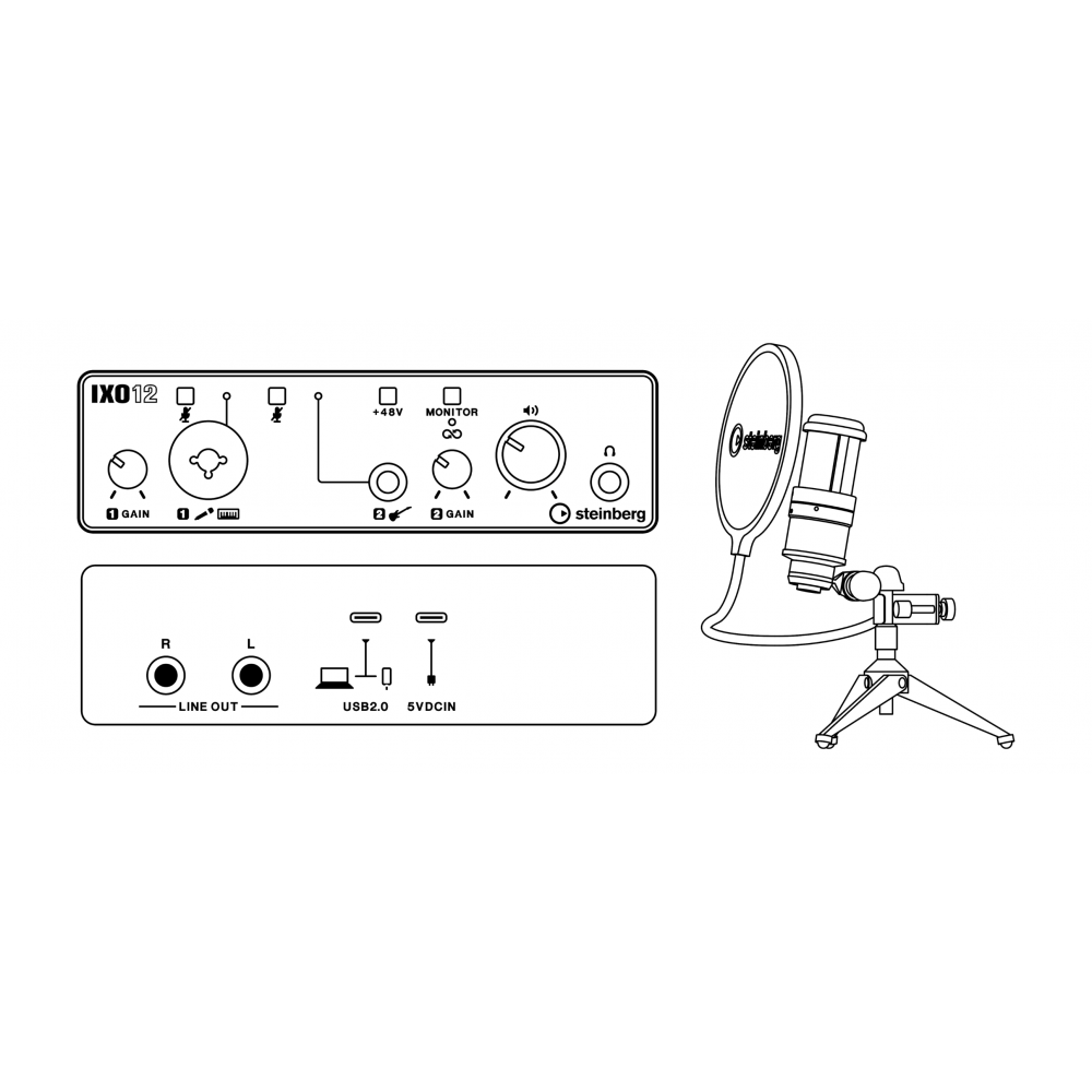 STEINBERG IXO Podcast Pack USB Kάρτα ΄Hχου Black