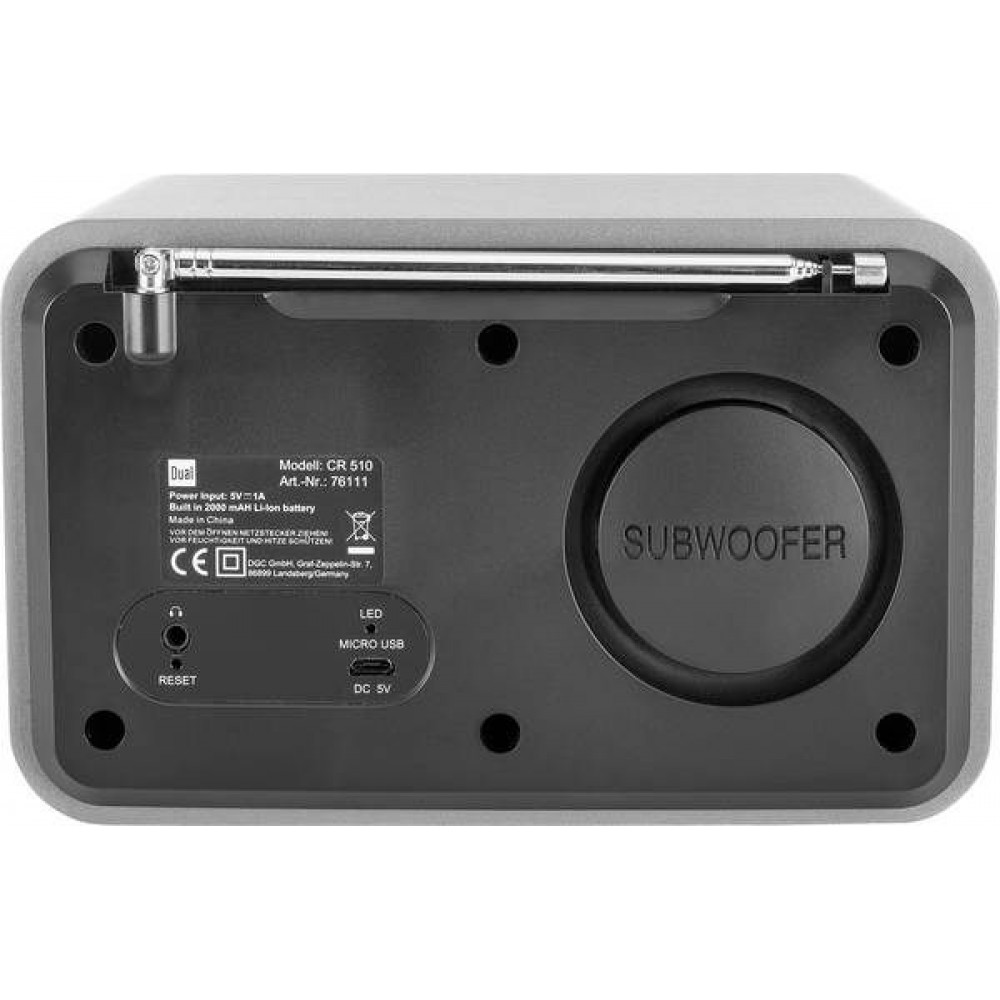 Dual Dual CR 510 – Smartradio Portable radio DAB+, DAB, FM, Internet Bluetooth, DAB+, FM, Internet radio, USB, Wi-Fi