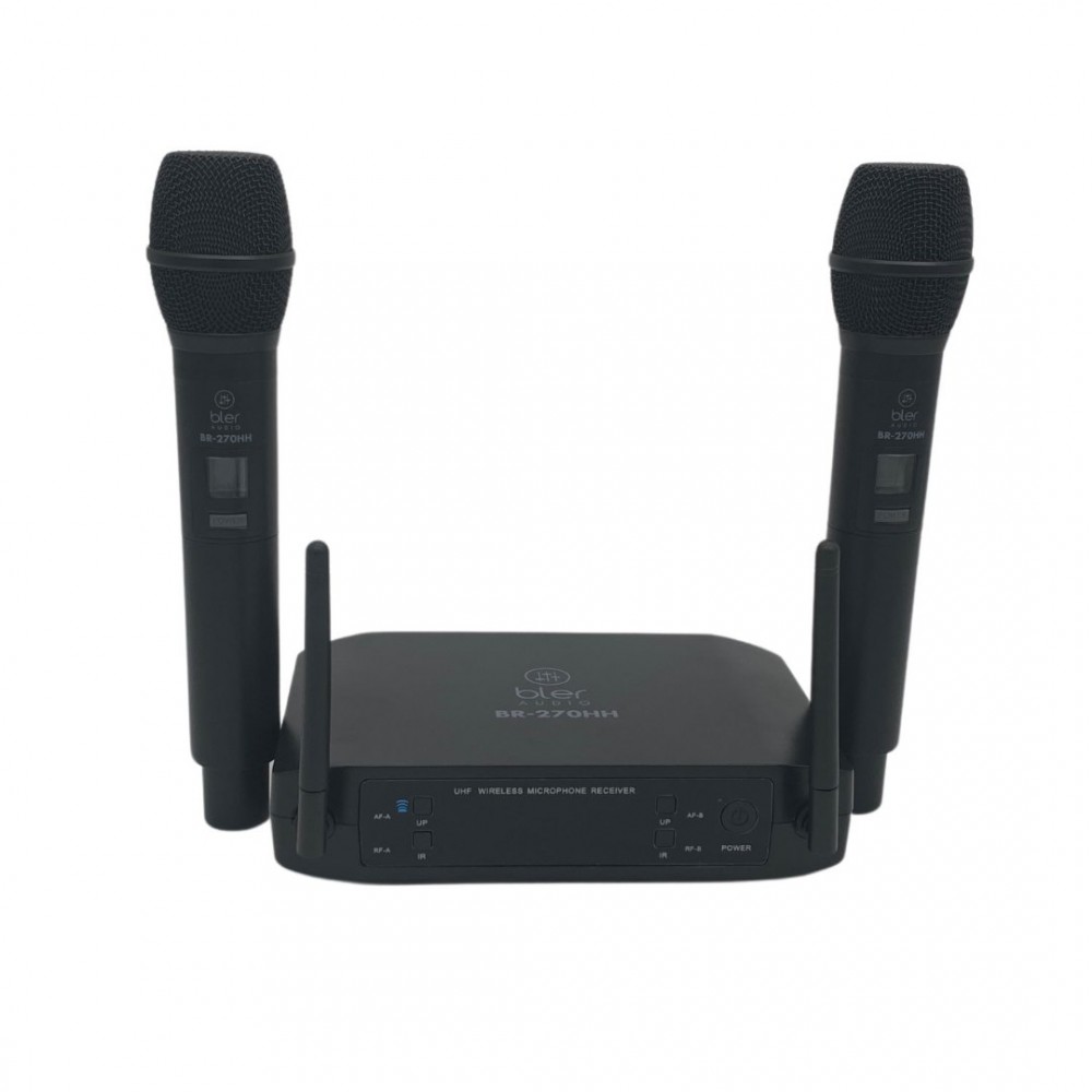 Bler Audio BR-270HH Σύστημα Ασύρματων Μικροφώνων (Περιλαμβάνει 2 Μικρόφωνα και τον Δέκτη)
