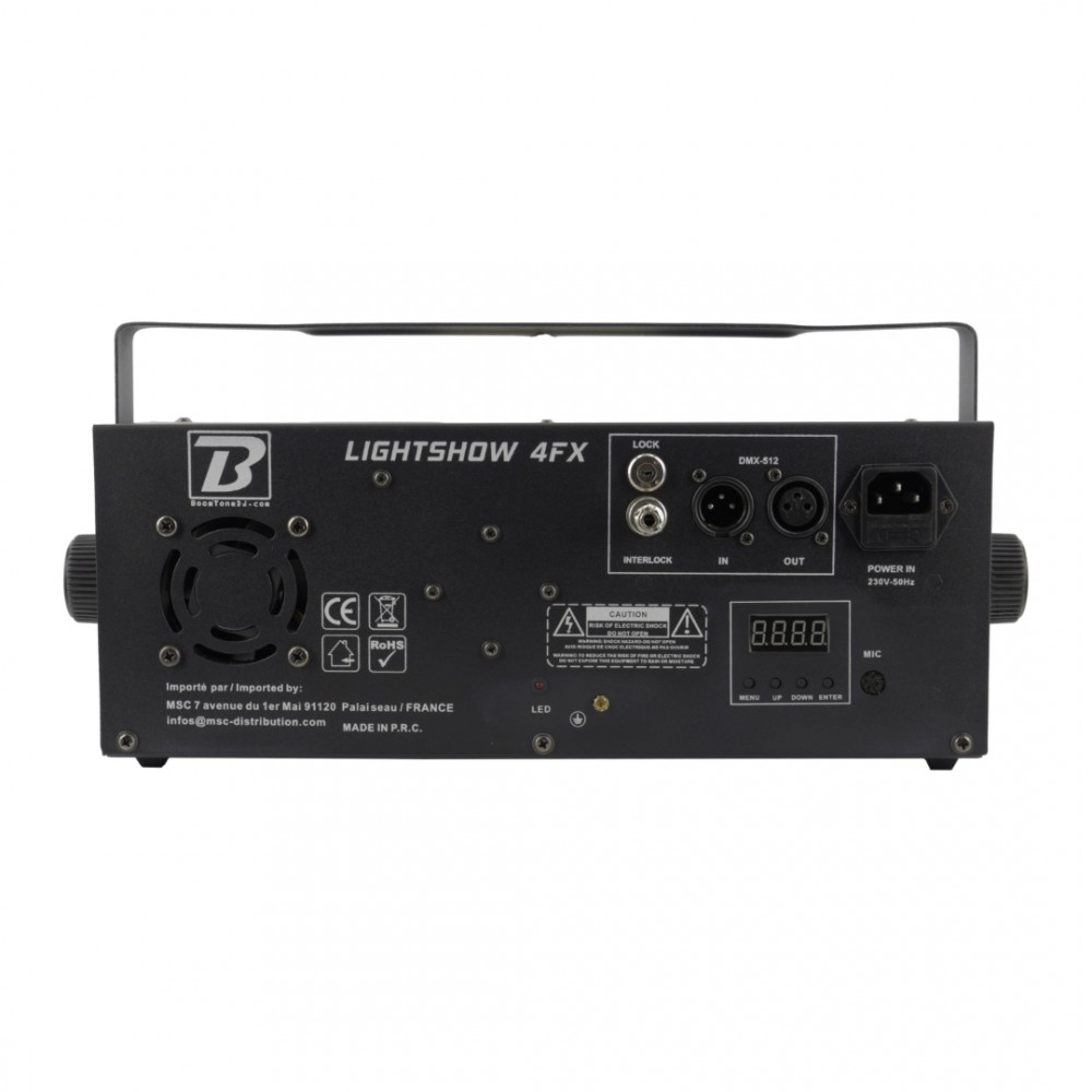 BOOMTONE DJ LIGHTSHOW 4FX | Εφέ Φωτισμού Party Laser, Derby, Animated Gobos & Strobe