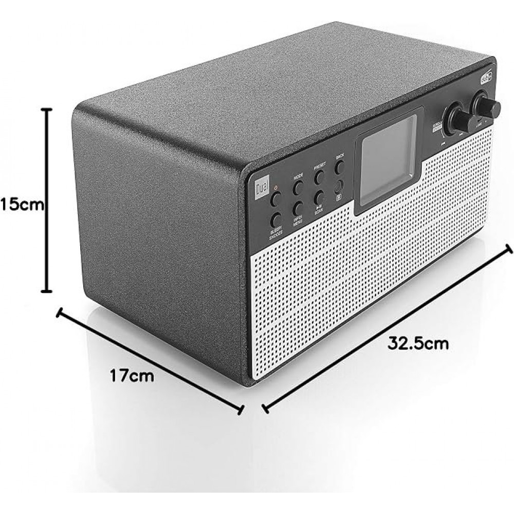 Dual Radiostation IR 100 Internet desk radio DAB+, FM Bluetooth, Wi-Fi, Internet radio Black Dual Radiostation IR 100 Internet desk radio DAB+, FM Bluetooth, Wi-Fi, Internet radio Black