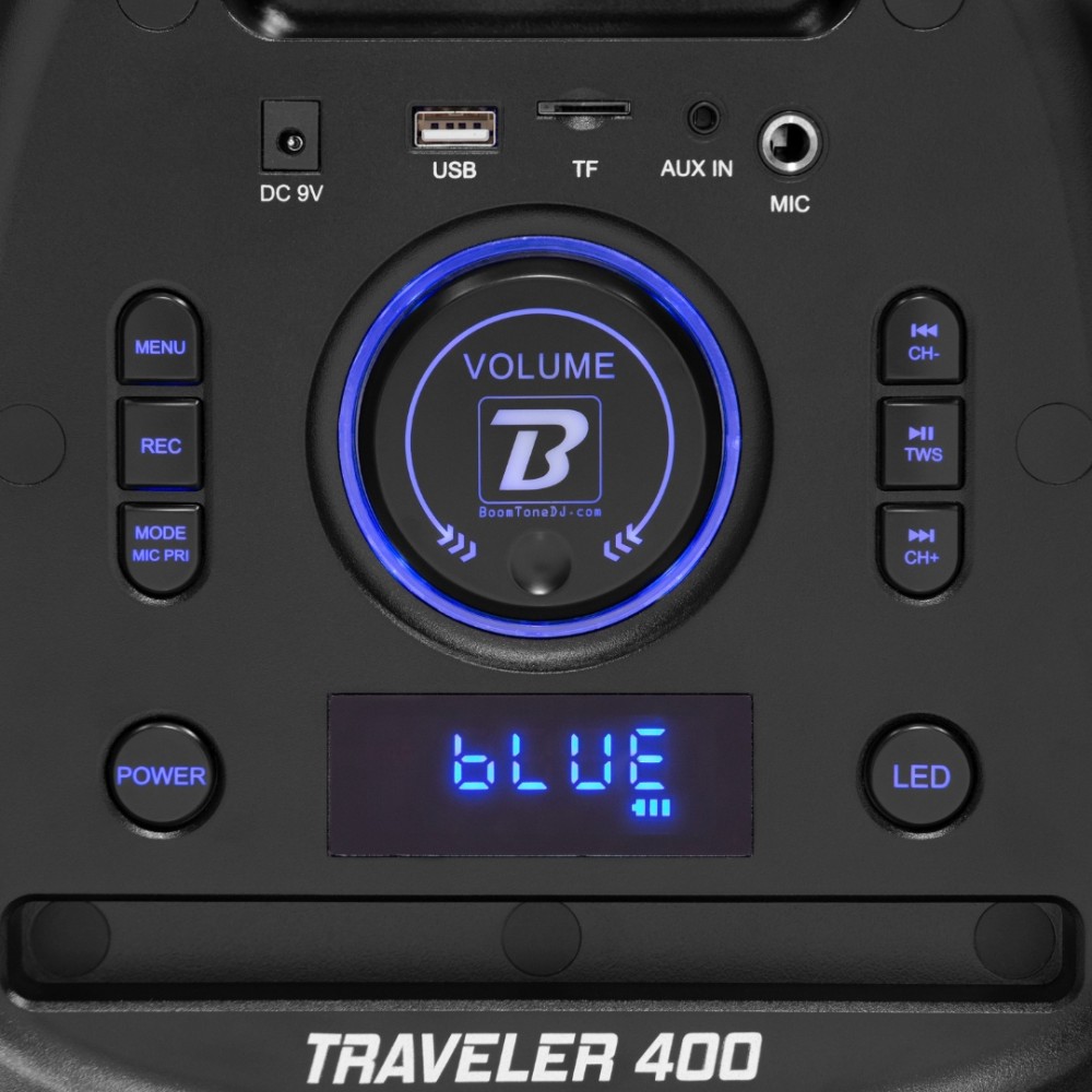BOOMTONE DJ TRAVELER 400 | Φορητό Ηχείο Μπαταρίας 2x 8