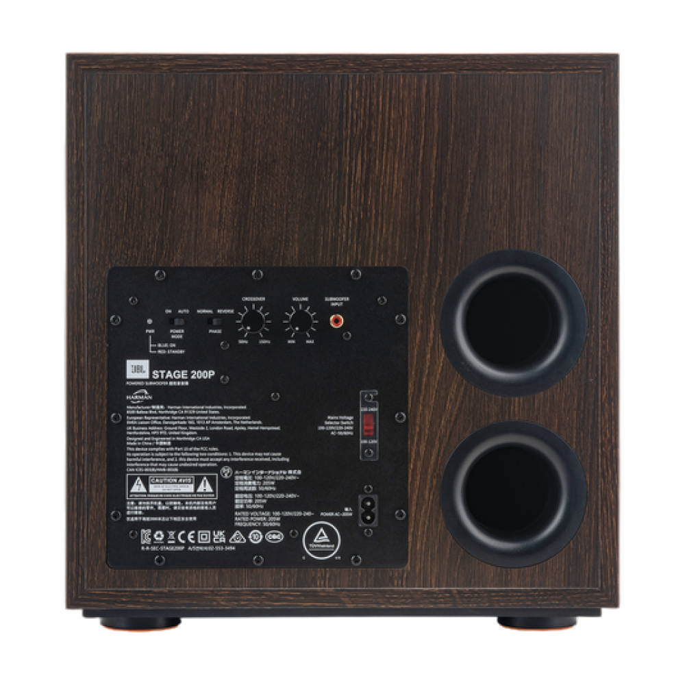 JBL Stage 200p Espresso Αυτοενισχυόμενο Subwoofer