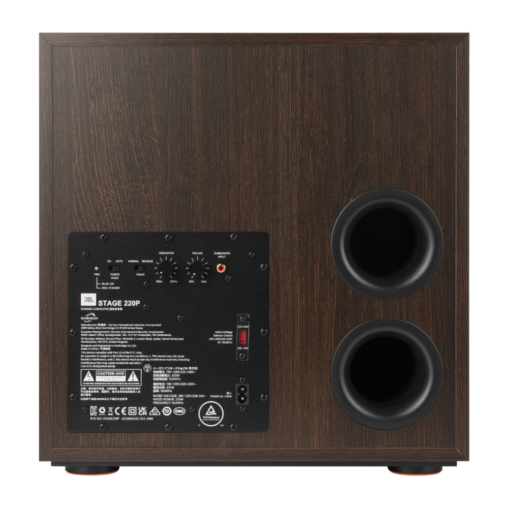 JBL Stage 220p Espresso Αυτοενισχυόμενο Subwoofer