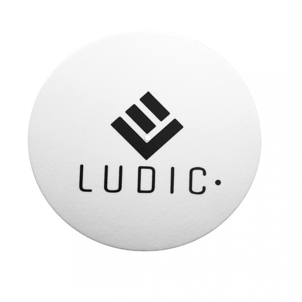 LUDIC Anti-static Logo Felt slipmat White NOstatic