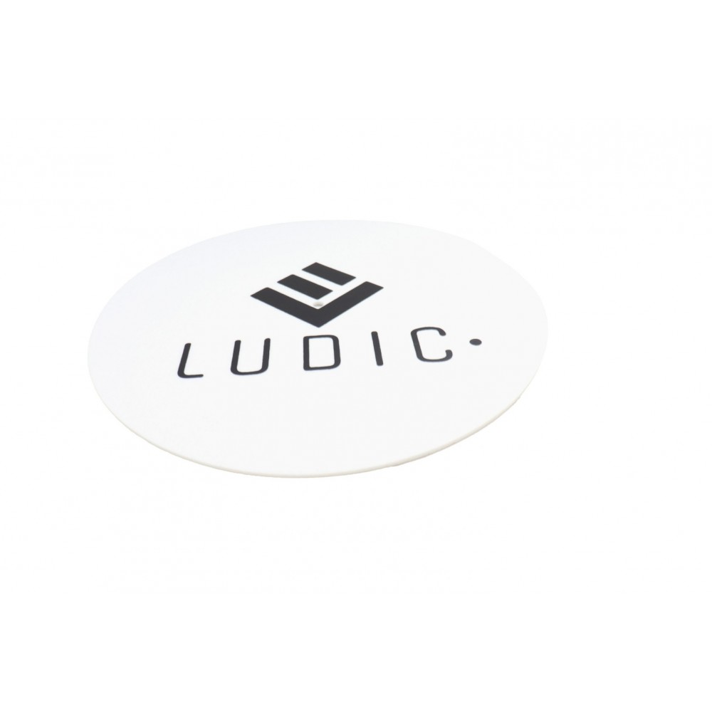LUDIC Anti-static Logo Felt slipmat White NOstatic