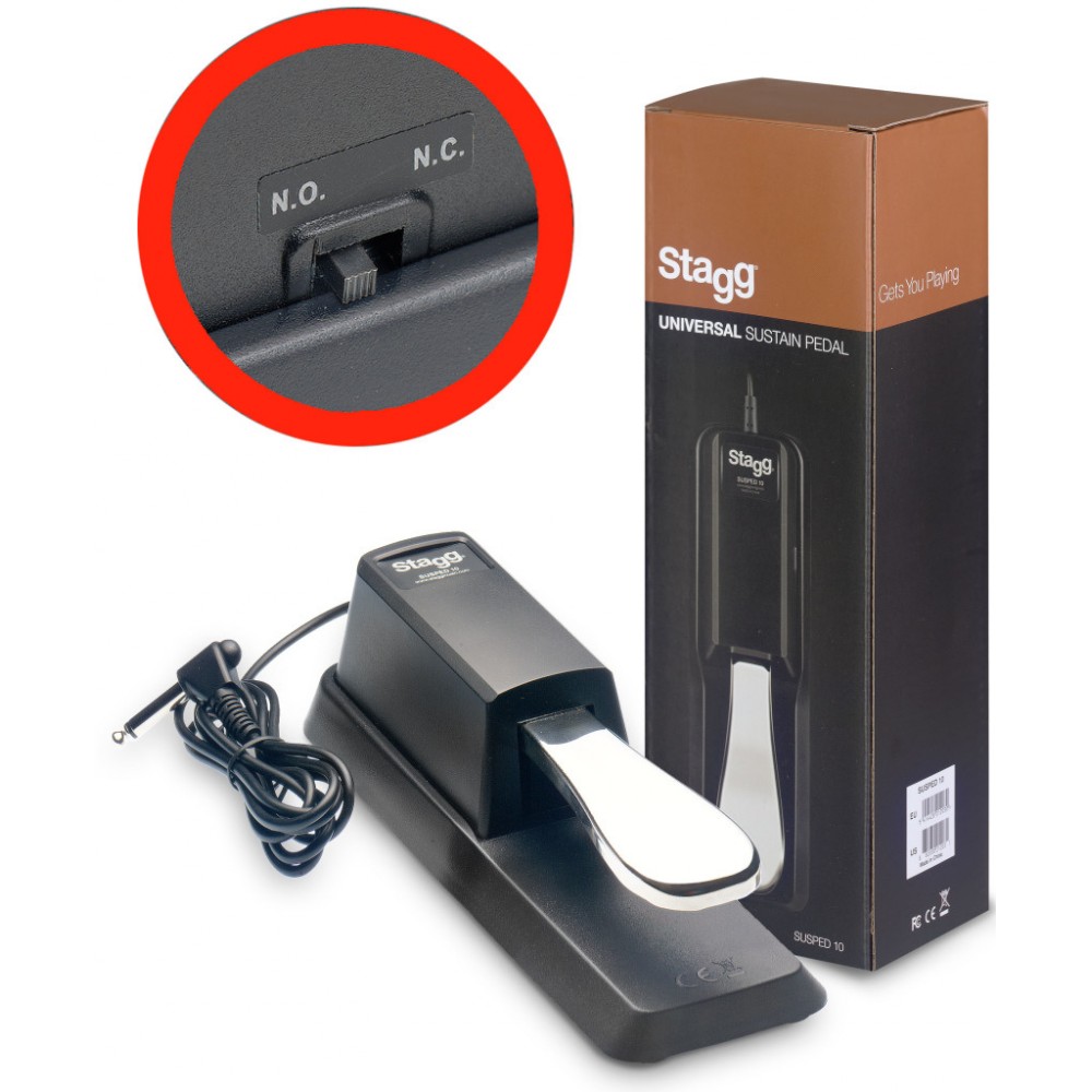 STAGG SUSPED 10 Sustain Pedal με Καλώδιο & Διακόπτη Πολικότητας