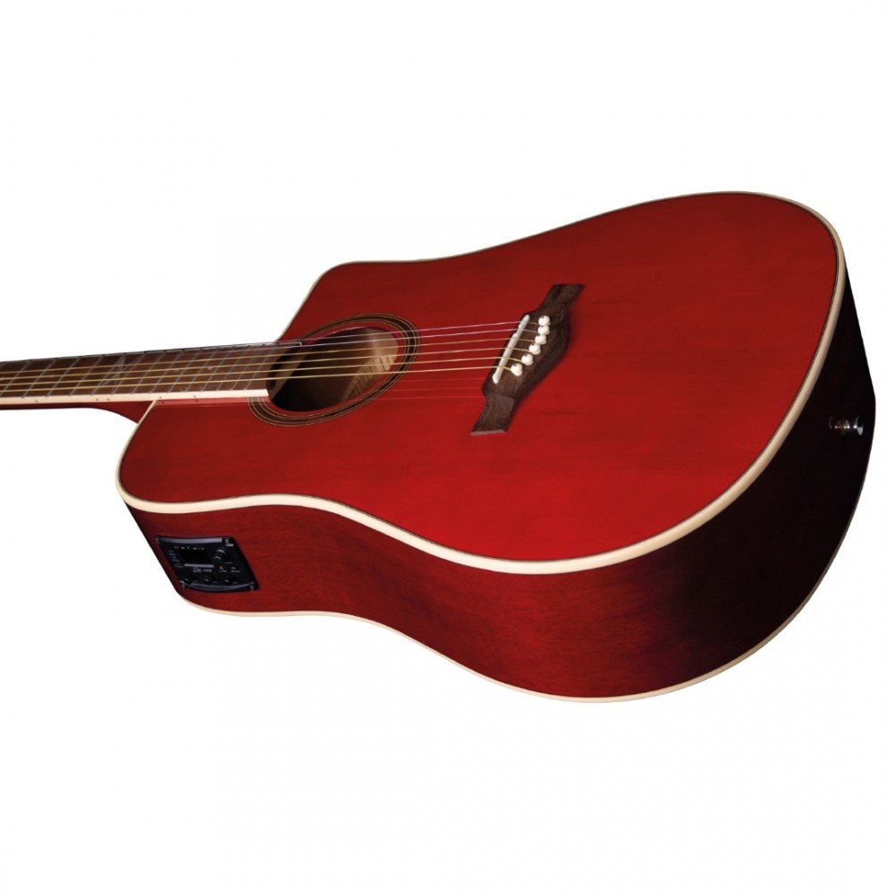 NXTD100CE SEETHROUGH RED EKO GUITARS