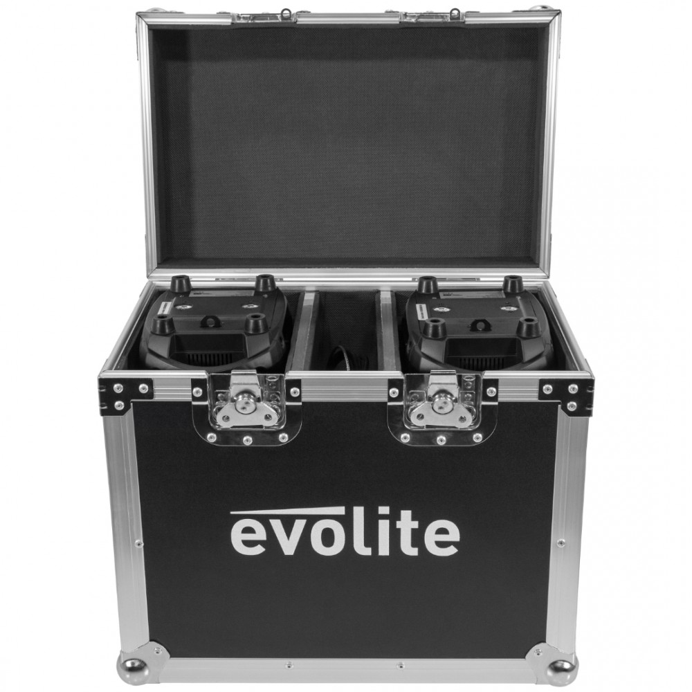 EVOLITE EVOWASH 725CRZ SET | Ζεύγος Κινούμενες Κεφαλές Wash 7x25W RGBW Leds με Flightcase