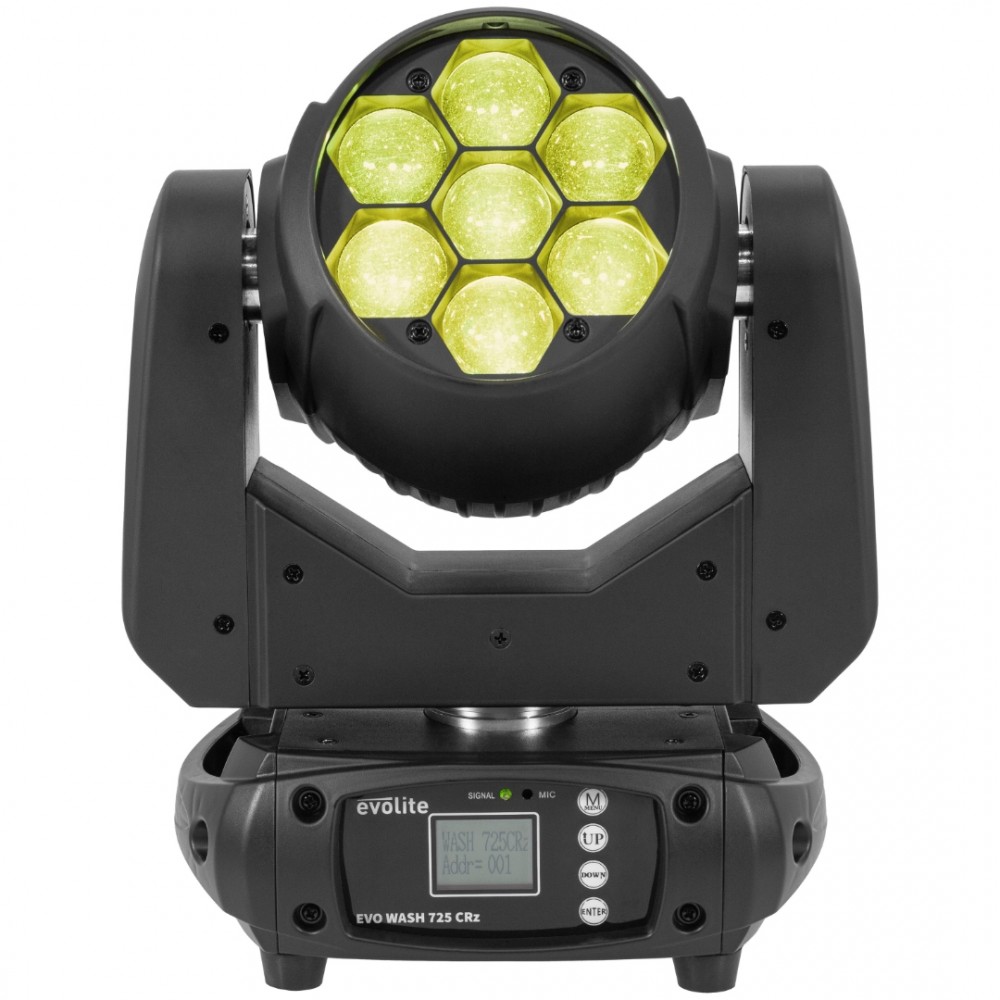 EVOLITE EVOWASH 725CRZ SET | Ζεύγος Κινούμενες Κεφαλές Wash 7x25W RGBW Leds με Flightcase