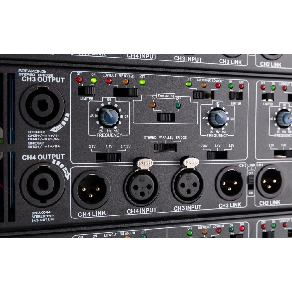 HELVIA ZEUS 404X | Τετρακάναλος Ενισχυτής 4x 400W/8Ω & 600W/4Ω, με Crossover HELVIA ZEUS 404X | Τετρακάναλος Ενισχυτής 4x 400W/8Ω & 600W/4Ω, με Crossover