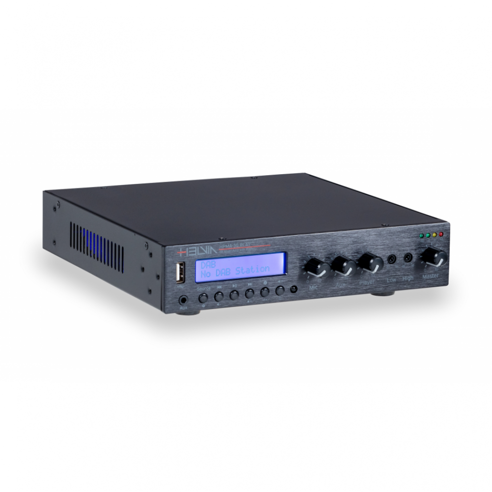 HELVIA HPMA30 PLAY | Ενισχυτής - Mixer 30W 100V/4Ω Class D, με DAB+, FM, USB, BT Player HELVIA HPMA30 PLAY | Ενισχυτής - Mixer 30W 100V/4Ω Class D, με DAB+, FM, USB, BT Player