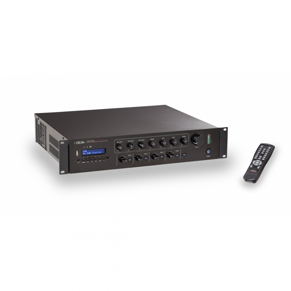 HELVIA POKER 240A | Ενισχυτής - Mixer 4 Ζωνών, 240W, 70/100V, με Bluetooth, DAB+, FM, USB HELVIA POKER 240A | Ενισχυτής - Mixer 4 Ζωνών, 240W, 70/100V, με Bluetooth, DAB+, FM, USB