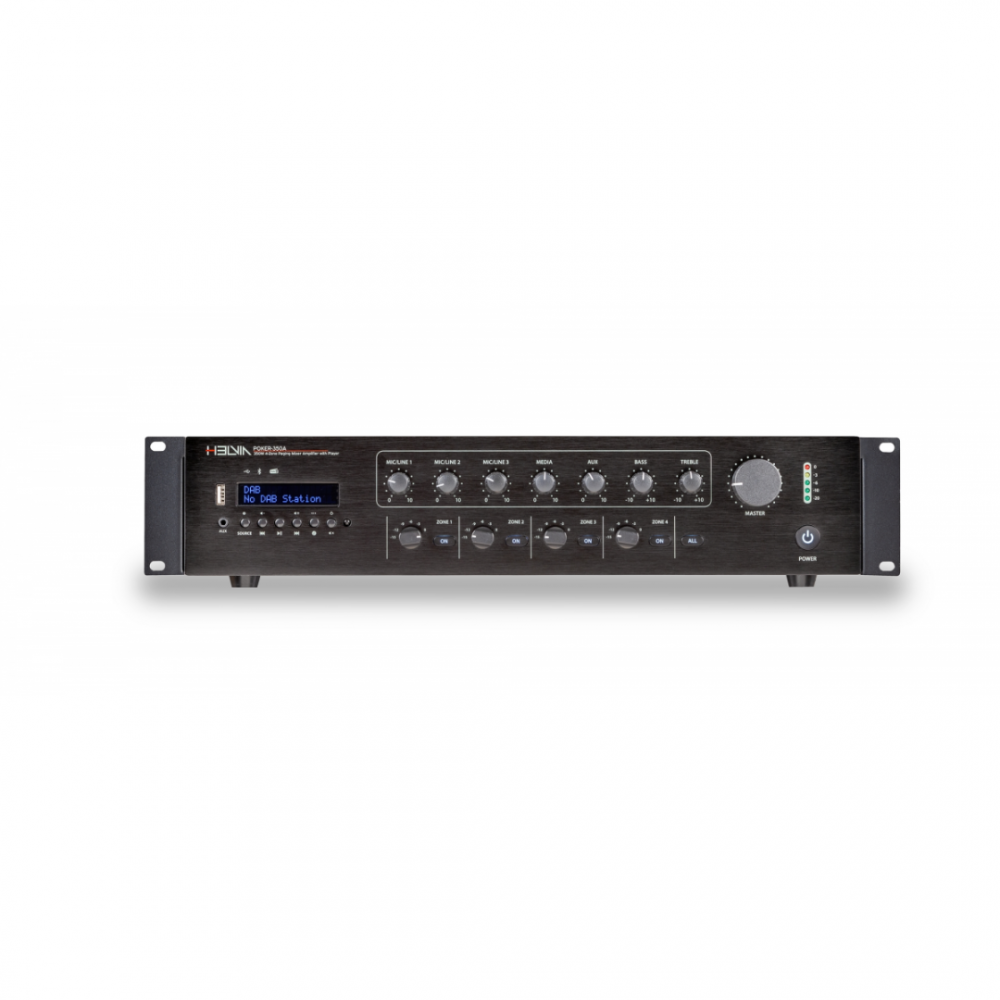 HELVIA POKER 350A | Ενισχυτής - Mixer 4 Ζωνών, 350W, 70/100V, με Bluetooth, DAB+, FM, USB HELVIA POKER 350A | Ενισχυτής - Mixer 4 Ζωνών, 350W, 70/100V, με Bluetooth, DAB+, FM, USB