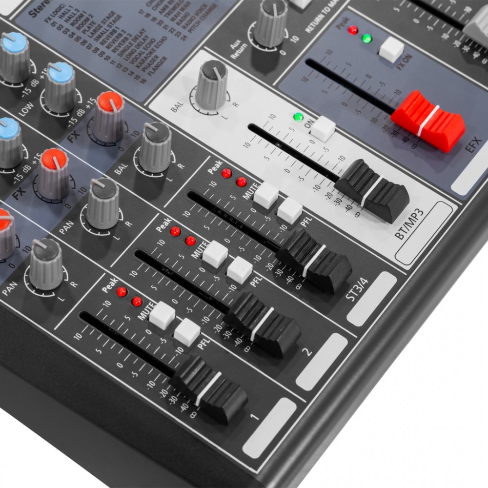 HPA PROMIX4 Κονσόλα Μίξης Ήχου με 4 Kανάλια, Bluetooth & 24 Effect HPA PROMIX4 Κονσόλα Μίξης Ήχου με 4 Kανάλια, Bluetooth & 24 Effect