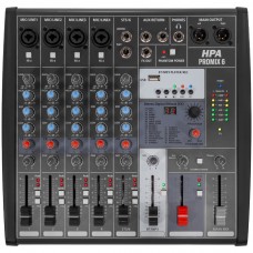 HPA PROMIX6 Κονσόλα Μίξης Ήχου με 6 Kανάλια, Bluetooth & 24 Effect HPA PROMIX6 Κονσόλα Μίξης Ήχου με 6 Kανάλια, Bluetooth & 24 Effect