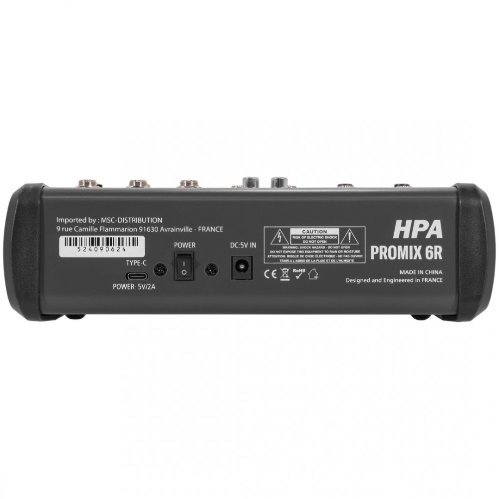 HPA PROMIX6R Κονσόλα Μίξης Ήχου με 6 Kανάλια, Bluetooth & Effect HPA PROMIX6R Κονσόλα Μίξης Ήχου με 6 Kανάλια, Bluetooth & Effect