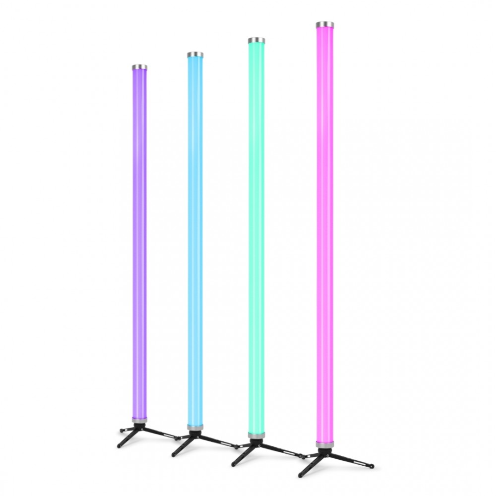 BeamZPro KRATOS TUBE LED 8x SET IP65 | Σετ Αδιάβροχοι Σωλήνες LED Μπαταρίας 288 4in1 RGBW, IP65 με Flightcase