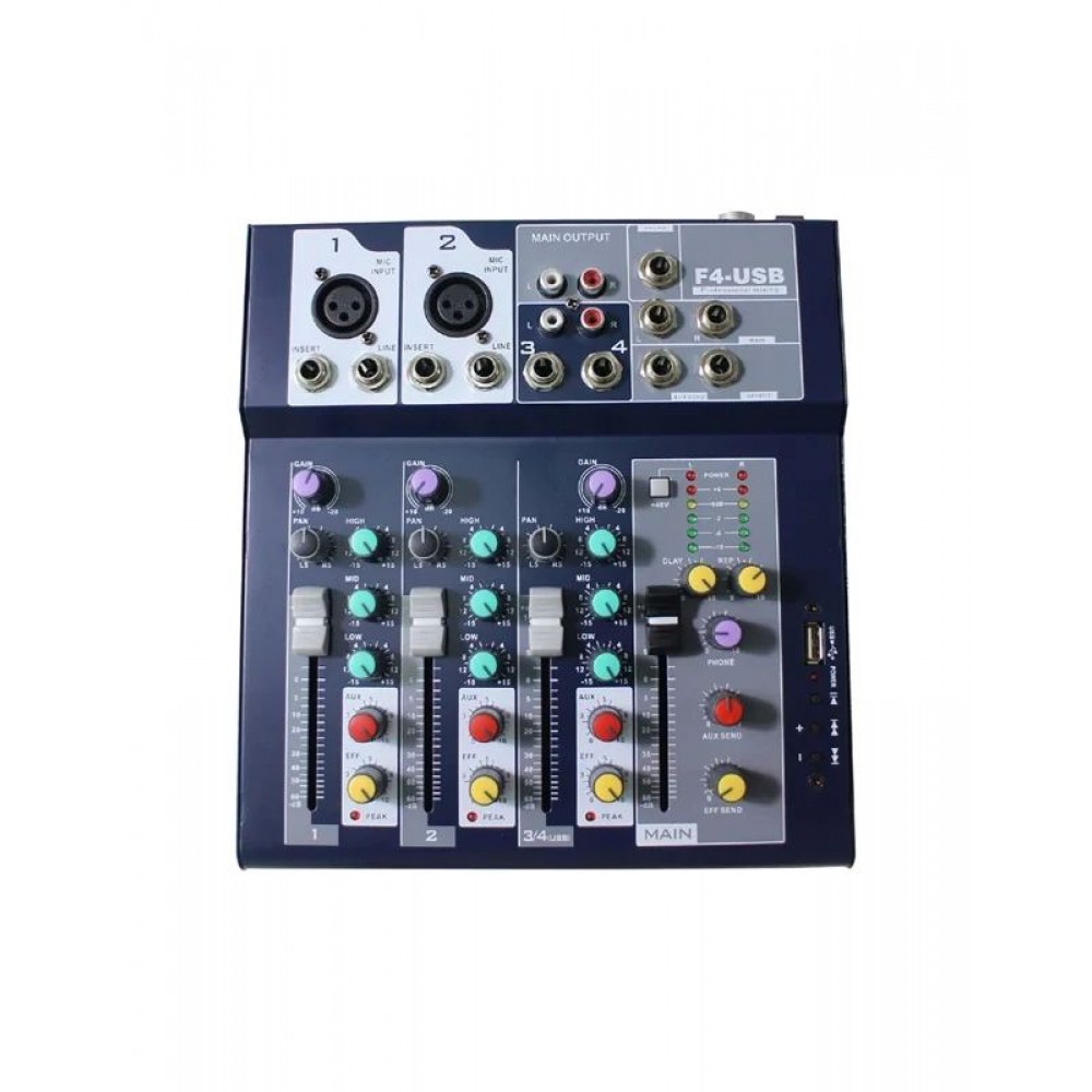 LUCKY TONE F4-USB Κονσόλα Mίξης ΄Hχου 4 Kαναλιών