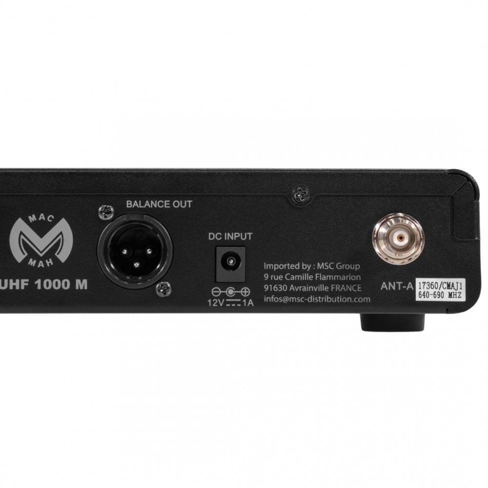 MAC MAH UHF 1000M Σετ 1x Ασύρματο Μικρόφωνο Χειρός UHF 640-690MHz με Δέκτη MAC MAH UHF 1000M Σετ 1x Ασύρματο Μικρόφωνο Χειρός UHF 640-690MHz με Δέκτη