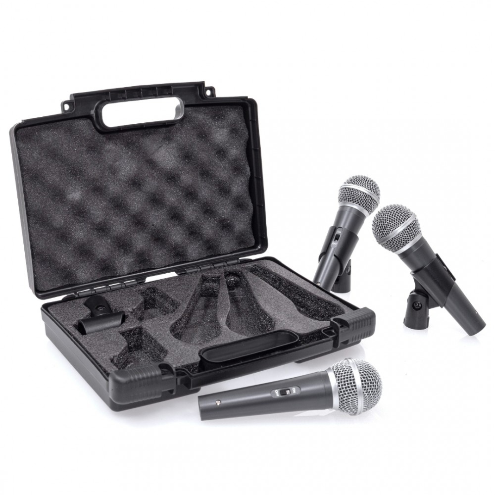 MAC MAH MIC300 | Σετ Ενσύρματα Δυναμικά Μικρόφωνα με Διακόπτη, 3τμχ