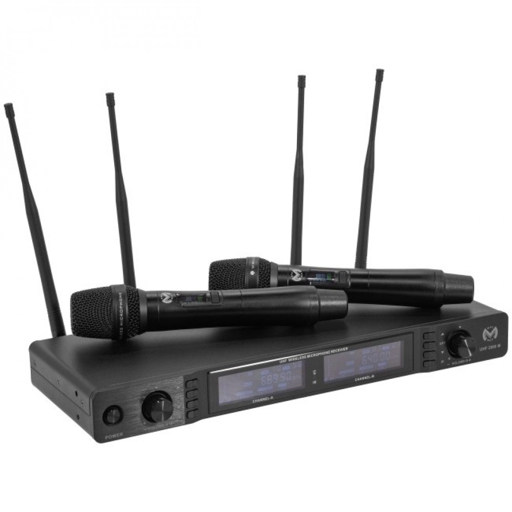 MAC MAH UHF 2000M Σετ 2x Ασύρματα Μικρόφωνα Χειρός UHF 640-690MHz με Δέκτη MAC MAH UHF 2000M Σετ 2x Ασύρματα Μικρόφωνα Χειρός UHF 640-690MHz με Δέκτη