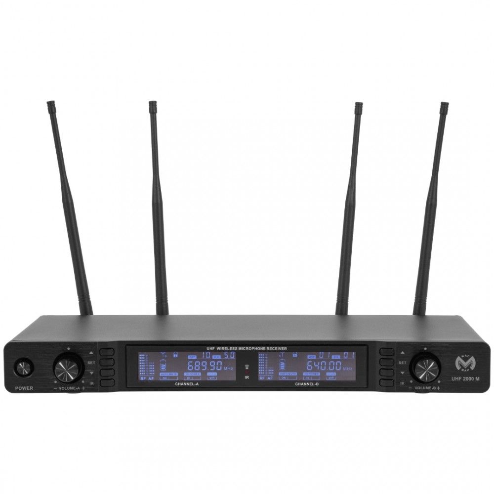 MAC MAH UHF 2000M Σετ 2x Ασύρματα Μικρόφωνα Χειρός UHF 640-690MHz με Δέκτη MAC MAH UHF 2000M Σετ 2x Ασύρματα Μικρόφωνα Χειρός UHF 640-690MHz με Δέκτη