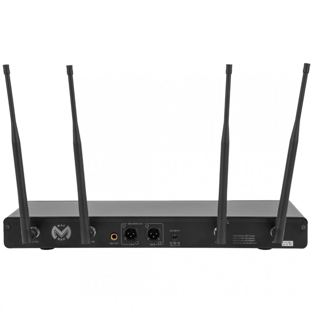 MAC MAH UHF 2000M Σετ 2x Ασύρματα Μικρόφωνα Χειρός UHF 640-690MHz με Δέκτη MAC MAH UHF 2000M Σετ 2x Ασύρματα Μικρόφωνα Χειρός UHF 640-690MHz με Δέκτη