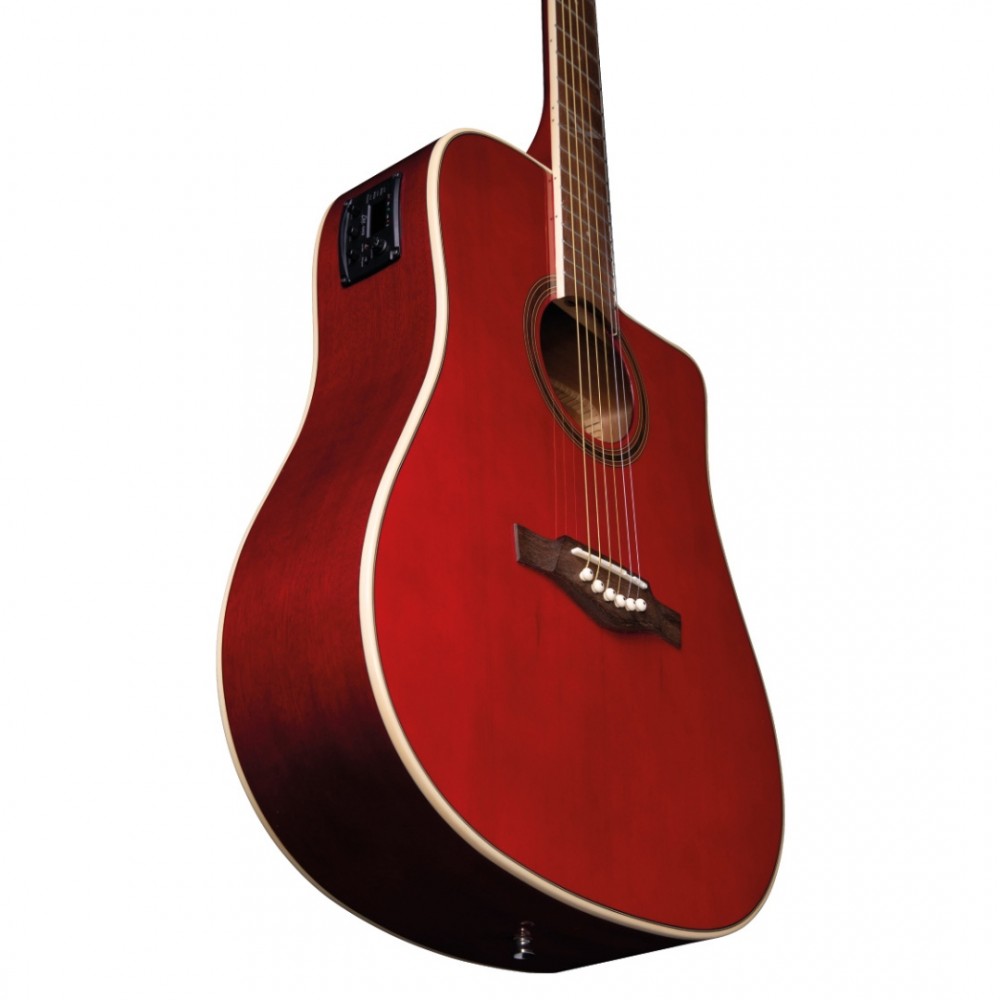 NXTD100CE SEETHROUGH RED EKO GUITARS