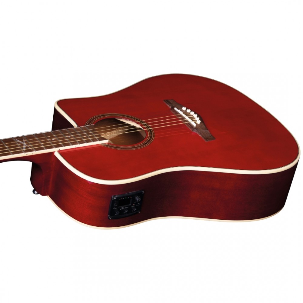 NXTD100CE SEETHROUGH RED EKO GUITARS