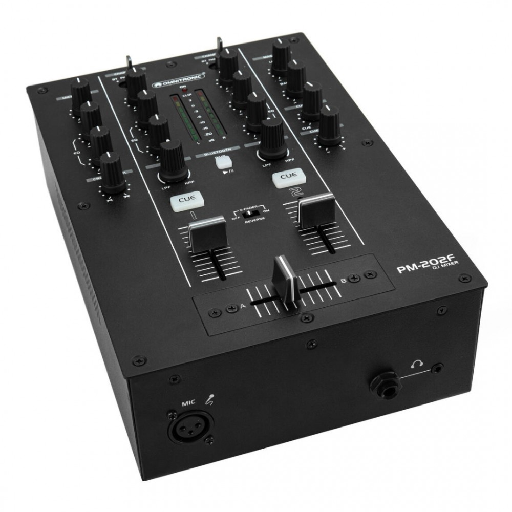 OMNITRONIC PM202F | Mini Μίκτης DJ 2x Καναλιών με Bluetooth & Φίλτρο Ήχου