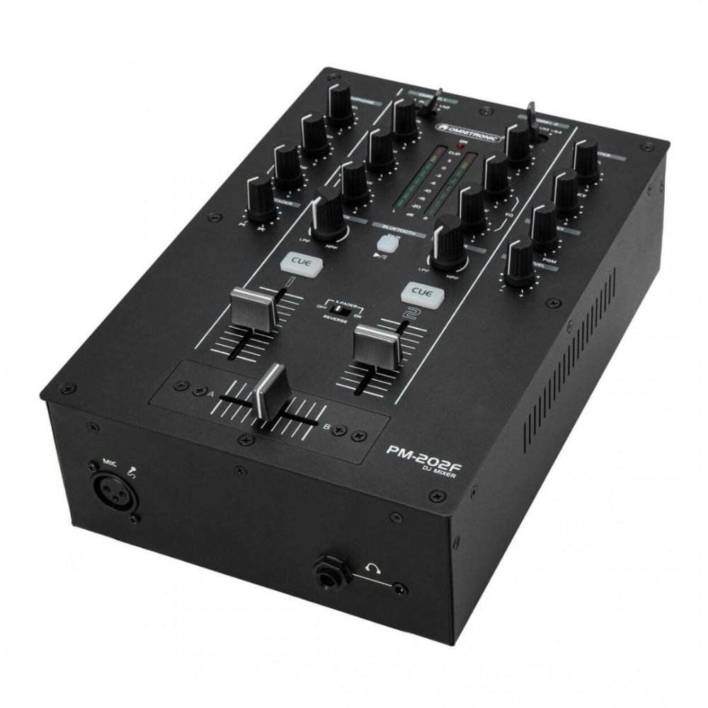 OMNITRONIC PM202F | Mini Μίκτης DJ 2x Καναλιών με Bluetooth & Φίλτρο Ήχου