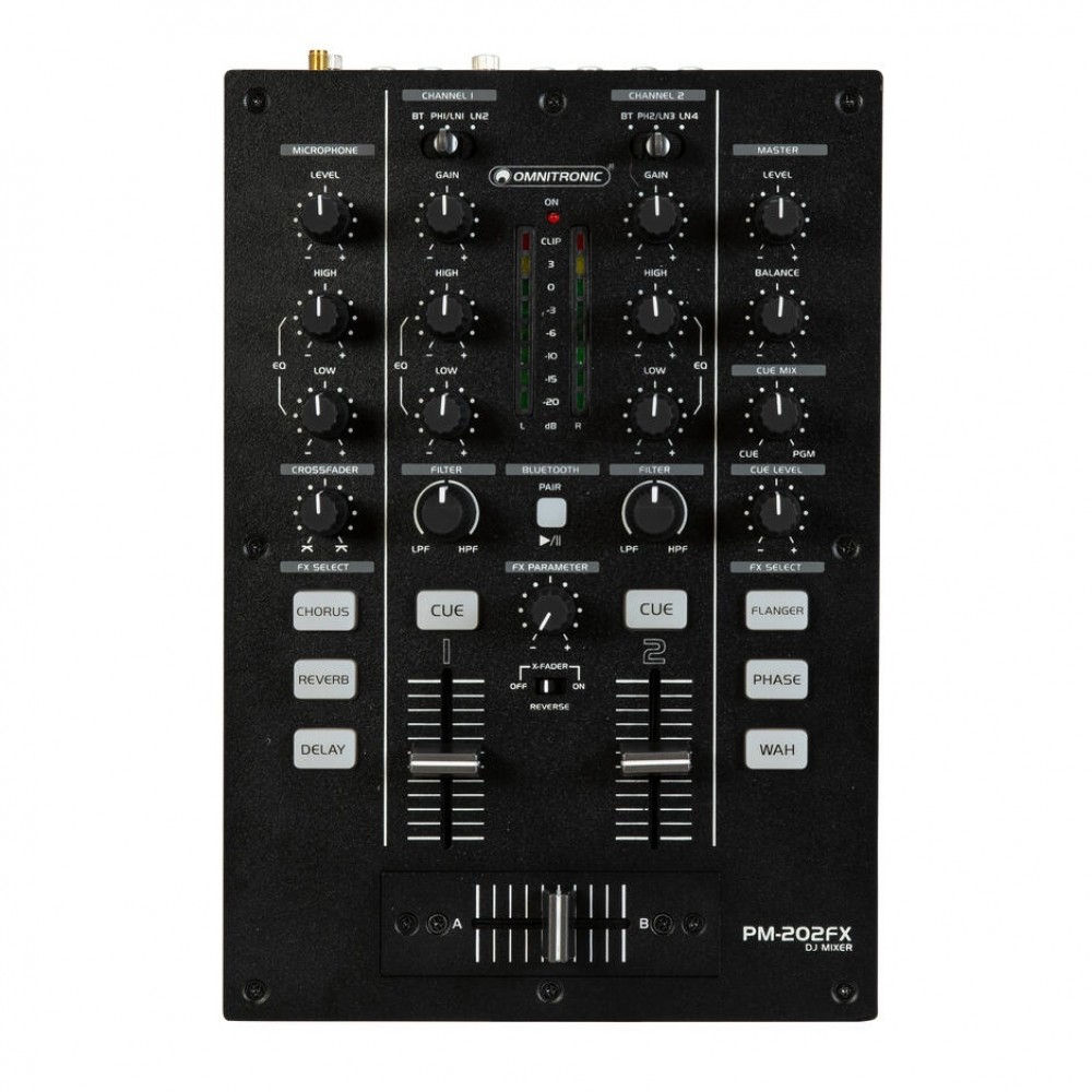 OMNITRONIC PM202FX | Mini Μίκτης DJ 2x Καναλιών με FX, Bluetooth & Φίλτρο Ήχου OMNITRONIC PM202FX | Mini Μίκτης DJ 2x Καναλιών με FX, Bluetooth & Φίλτρο Ήχου