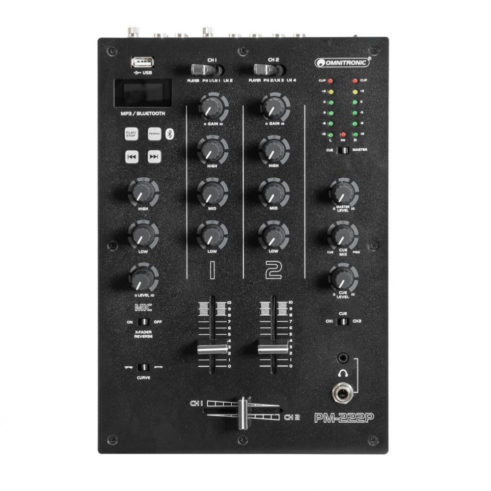 OMNITRONIC PM222P | Mini Μίκτης DJ 2x Καναλιών με Bluetooth & MP3 Player OMNITRONIC PM222P | Mini Μίκτης DJ 2x Καναλιών με Bluetooth & MP3 Player