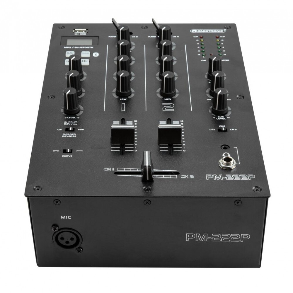 OMNITRONIC PM222P | Mini Μίκτης DJ 2x Καναλιών με Bluetooth & MP3 Player OMNITRONIC PM222P | Mini Μίκτης DJ 2x Καναλιών με Bluetooth & MP3 Player