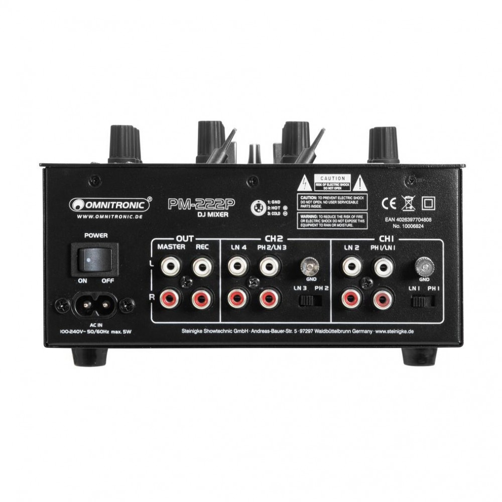 OMNITRONIC PM222P | Mini Μίκτης DJ 2x Καναλιών με Bluetooth & MP3 Player OMNITRONIC PM222P | Mini Μίκτης DJ 2x Καναλιών με Bluetooth & MP3 Player