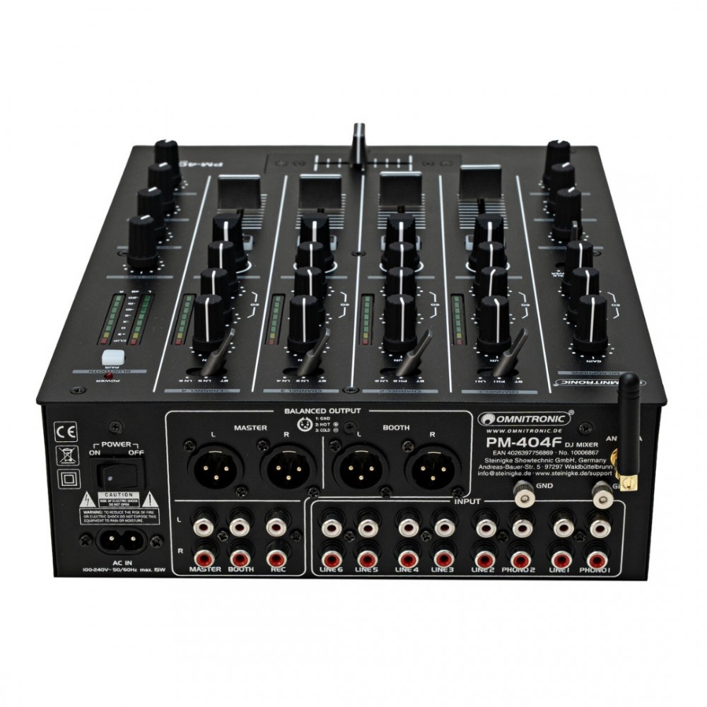 OMNITRONIC PM404F | Μίκτης DJ 4x Καναλιών με Bluetooth OMNITRONIC PM404F | Μίκτης DJ 4x Καναλιών με Bluetooth