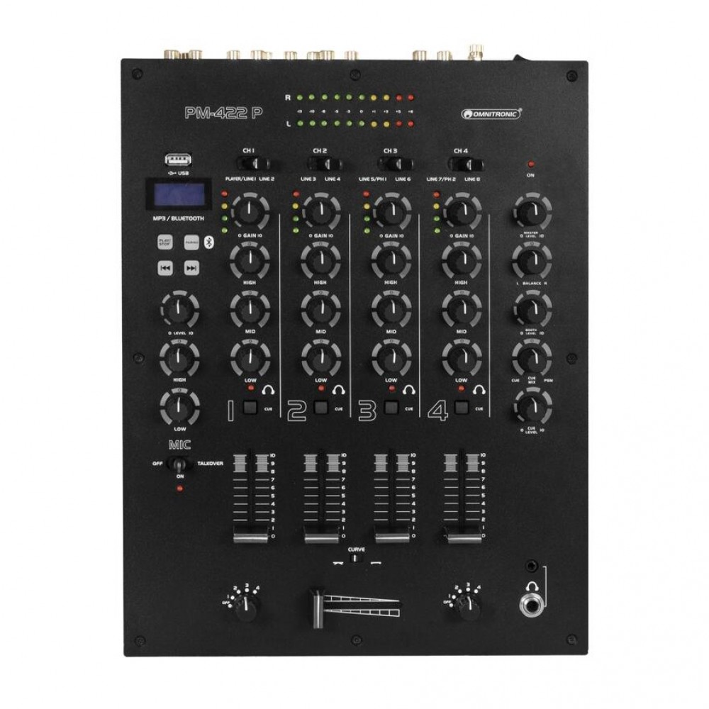OMNITRONIC PM422P | Mini Μίκτης DJ 4x Καναλιών με Bluetooth & USB OMNITRONIC PM422P | Mini Μίκτης DJ 4x Καναλιών με Bluetooth & USB