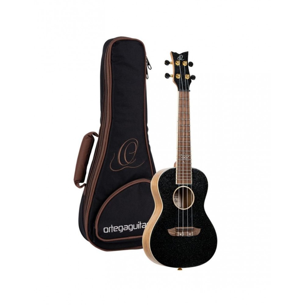 ORTEGA RUEL-MBK Ukulele Concert Metallic Black με Θήκη